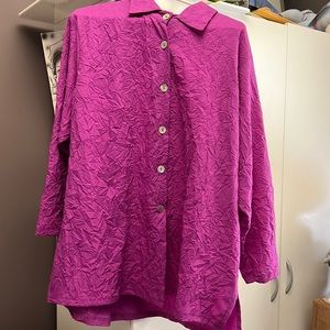 Transparente black label fushia/purple blouse lightweight cotton